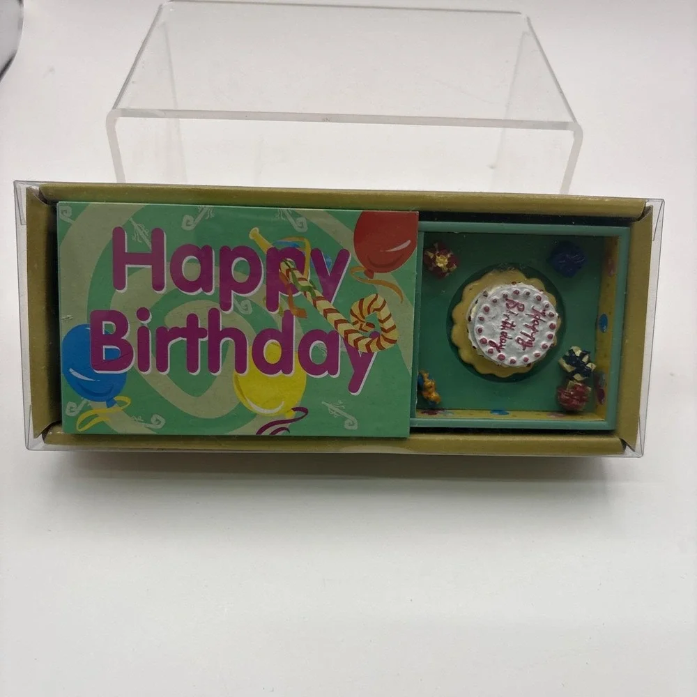 Vtg~Mr. Christmas~Gold Label~Animated Music Box Happy Birthday~NIB